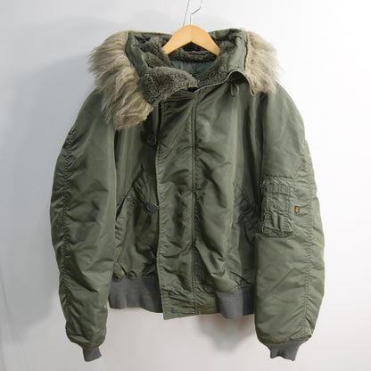 ALPHA INDUSTRIES 90s N-2B Nylon Flight Jacket Size L
