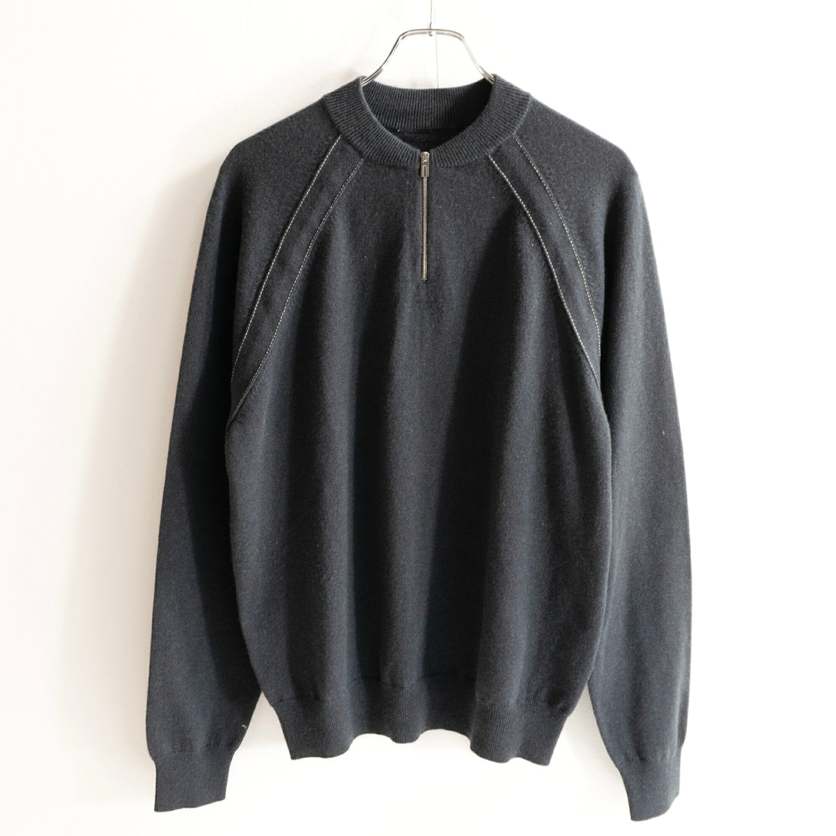 HERMES Cashmere Half-Zip Pullover Sweater
