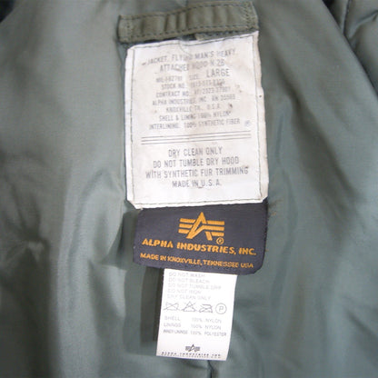 ALPHA INDUSTRIES 90s N-2B Nylon Flight Jacket Size L