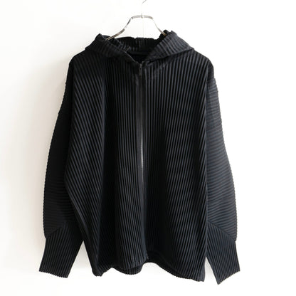 HOMME PLISSE ISSEY MIYAKE Pleated Hoodie Black