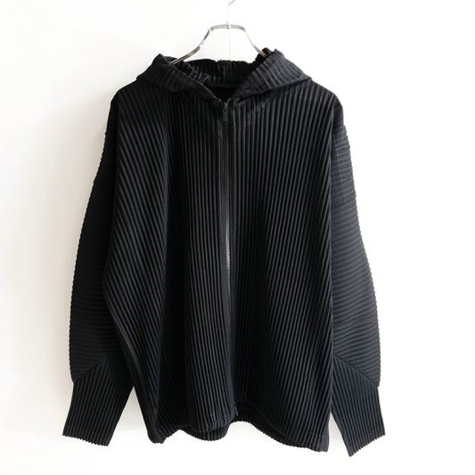 HOMME PLISSE ISSEY MIYAKE Pleated Hoodie Black