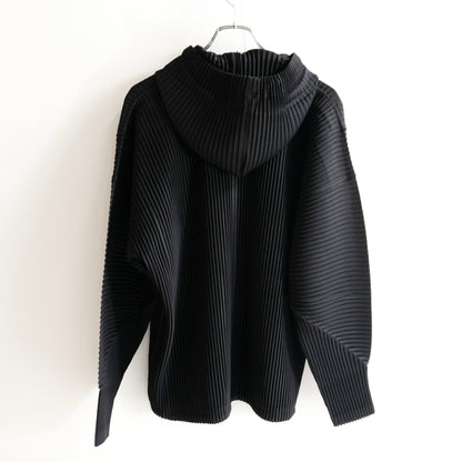HOMME PLISSE ISSEY MIYAKE Pleated Hoodie Black