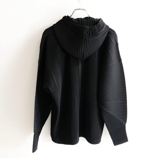 HOMME PLISSE ISSEY MIYAKE Pleated Hoodie Black