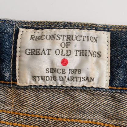 STUDIO D'ARTISAN D1682A Tight Straight Remake Jeans Size 32