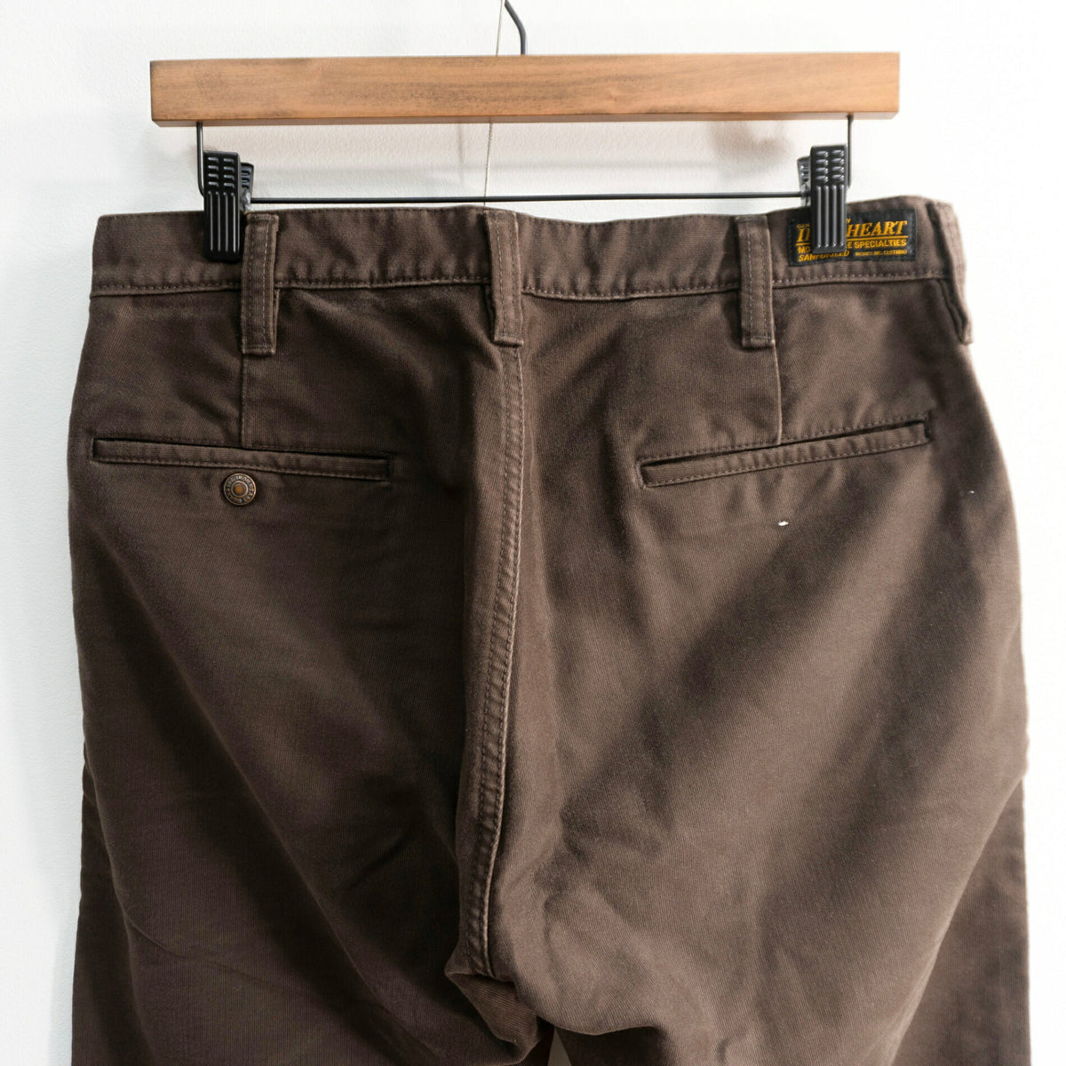 IRON HEART Brown Heavy Chino Work Pants Size W33