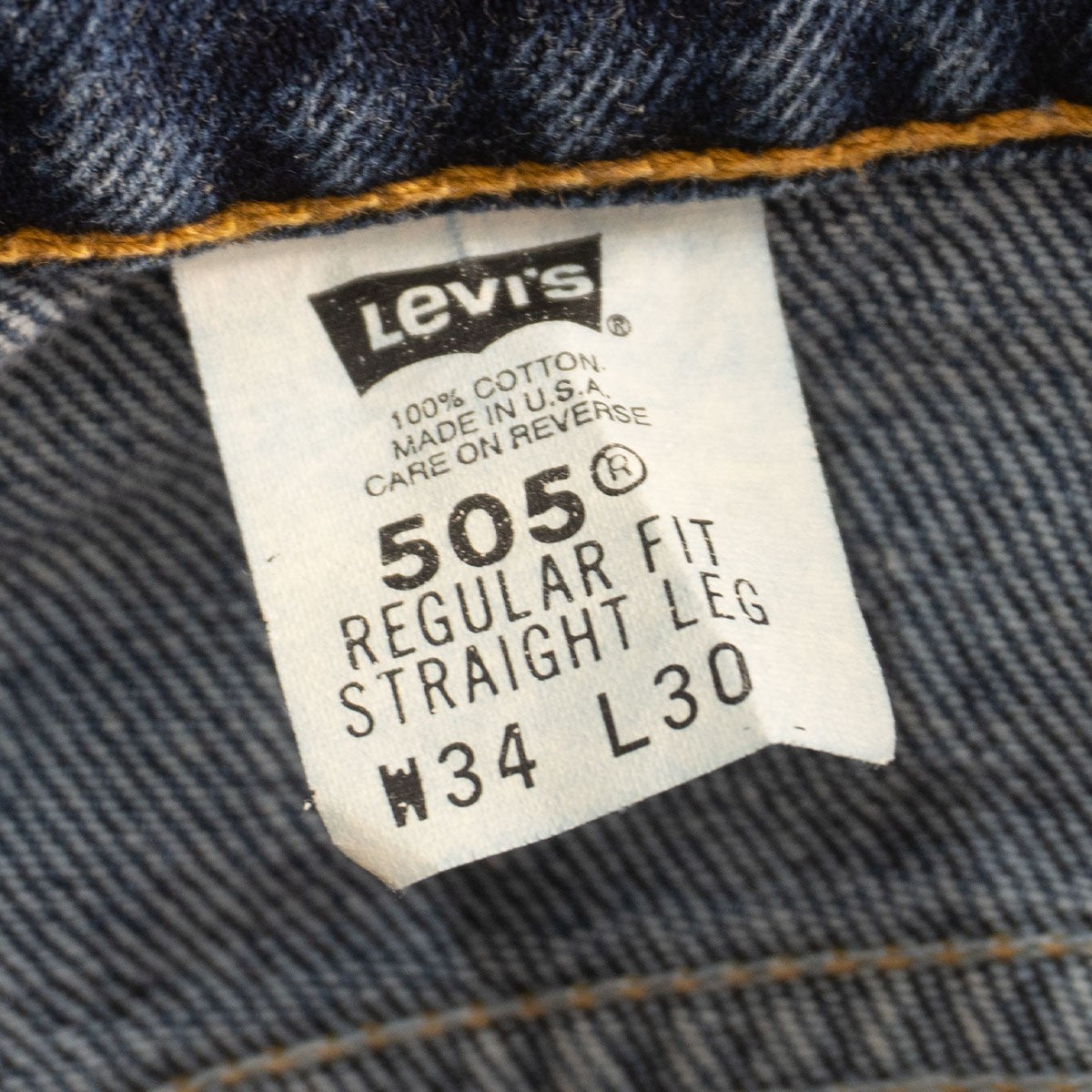 LEVI'S 90s 505 Made in USA Denim Jeans Size 34×30