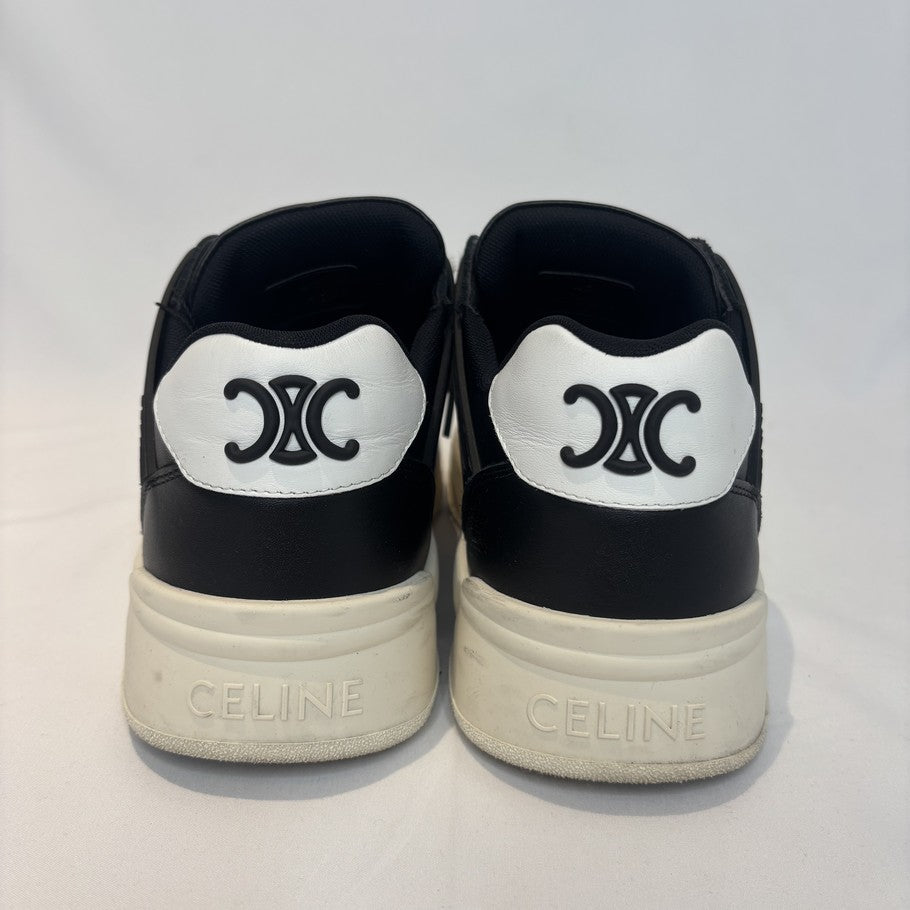 CELINE Racer Triomphe Logo B/W Sneakers Size 40
