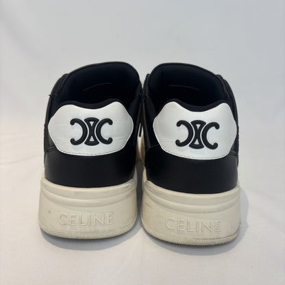 CELINE Racer Triomphe Logo B/W Sneakers Size 40