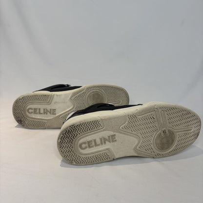 CELINE Racer Triomphe Logo B/W Sneakers Size 40