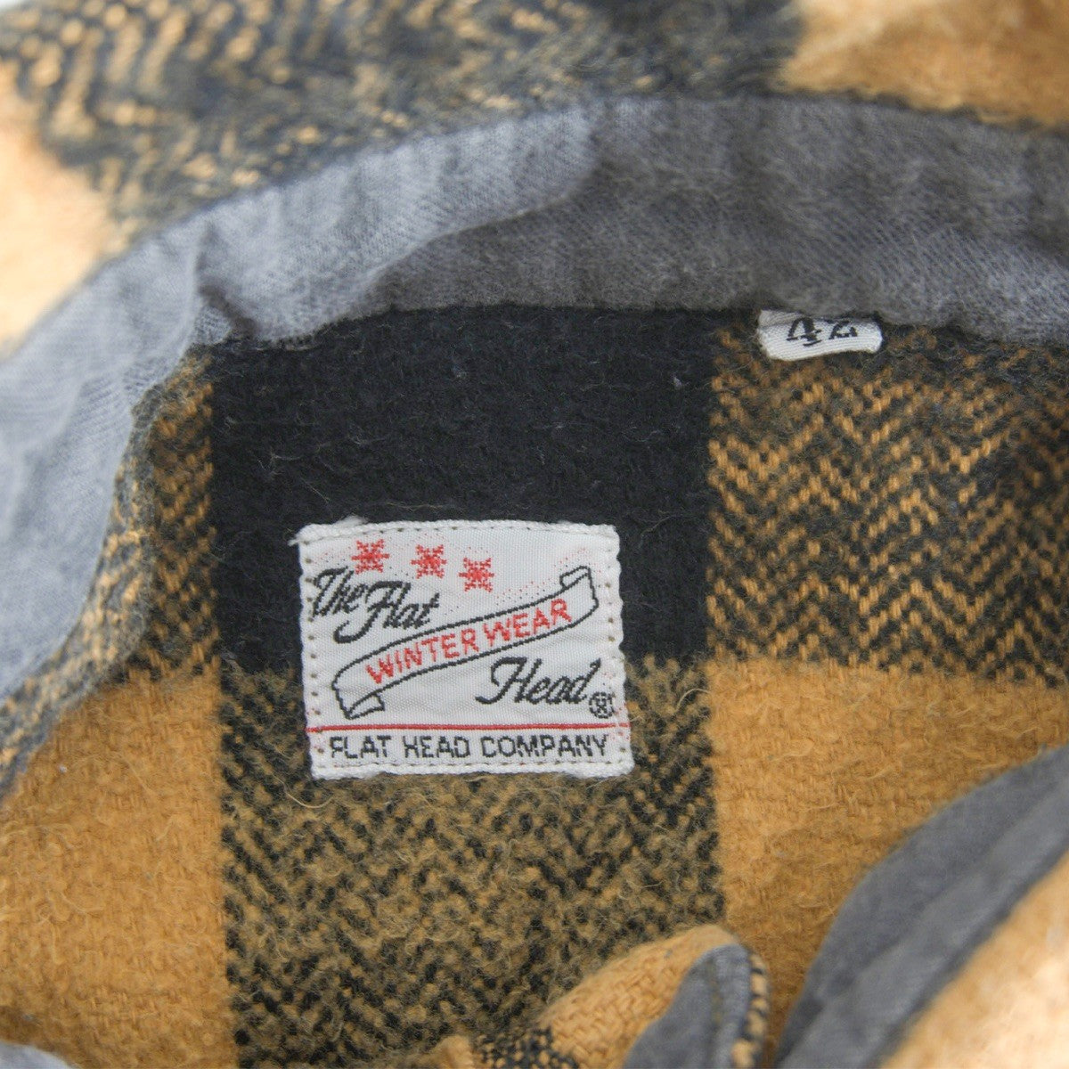 THE FLAT HEAD Flannel Check Shirt Size 42