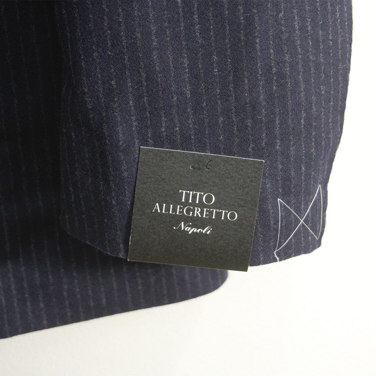 TITO ALLEGRETTO Navy Wool Stripe Suit Set Jacket