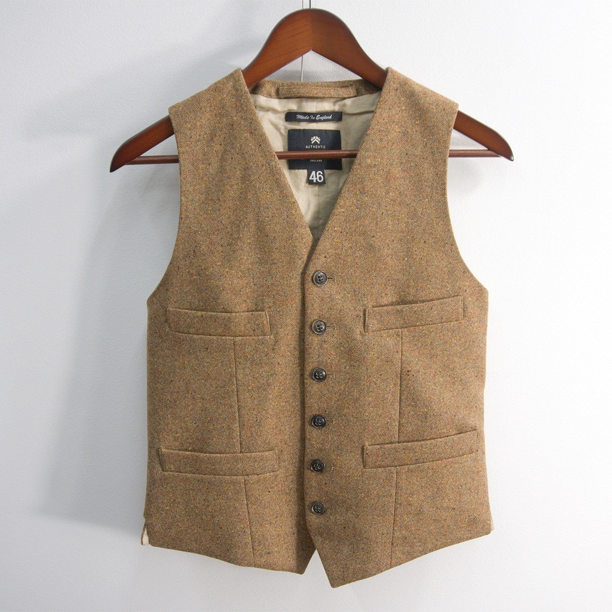 AUTHENTIC LINE Nigel Cabourn Color Nep Cashmere Vest Size 46