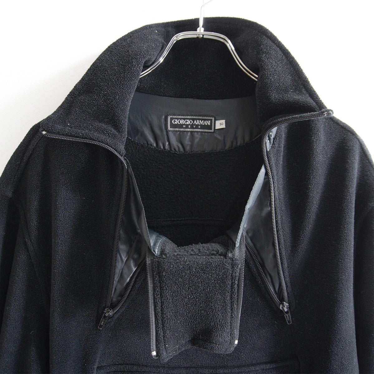 GIORGIO ARMANI Archive Fleece Mouton Anorak Jacket Size 50