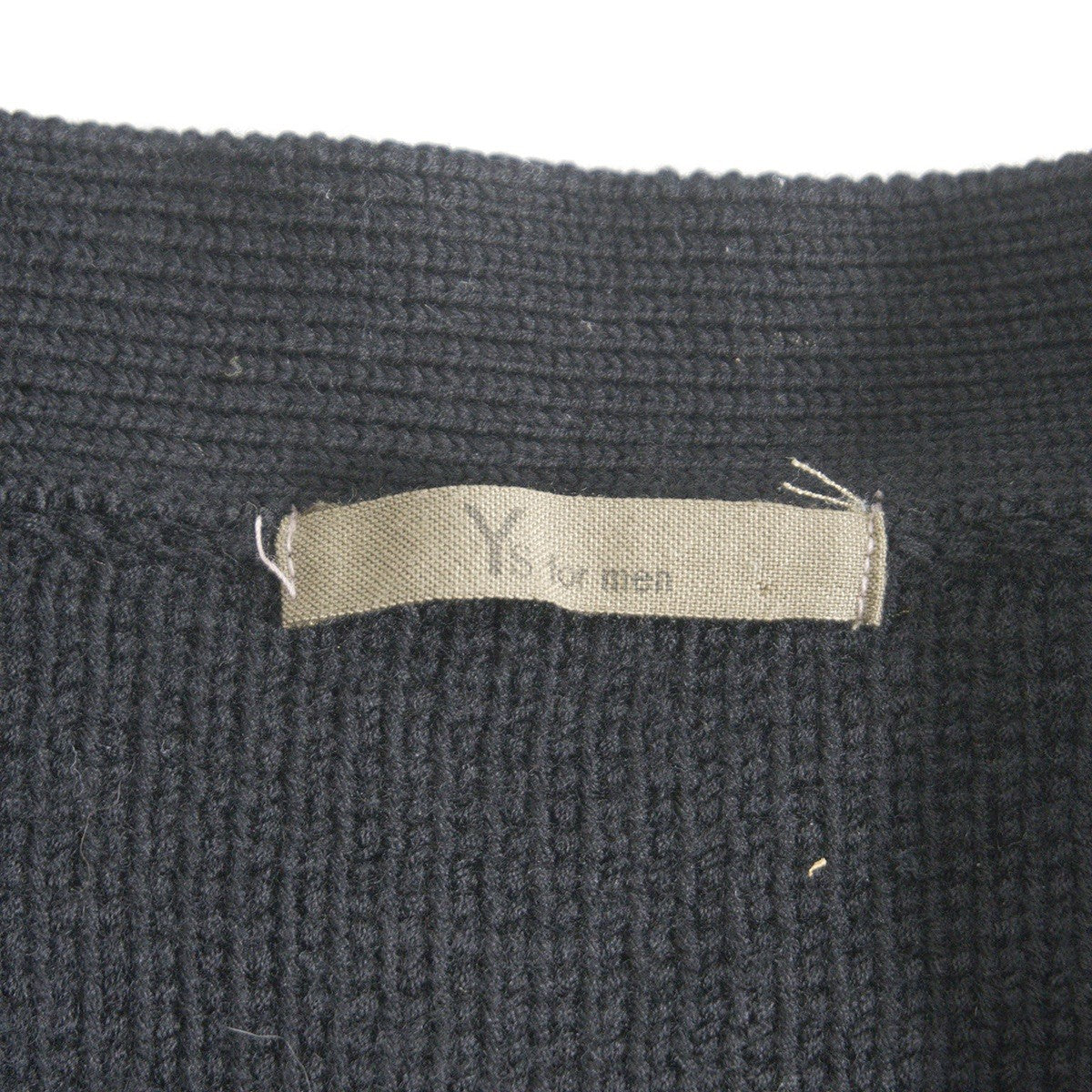 Y's for men 80s Diamond Cable Knit Wool Cardigan