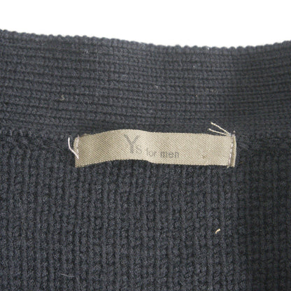 Y's for men 80s Diamond Cable Knit Wool Cardigan