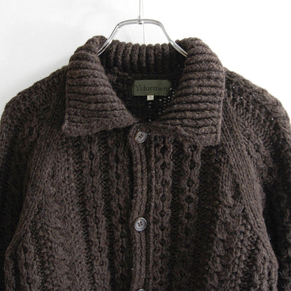 Y's for men Wool Knit Jacket Brown Size 3