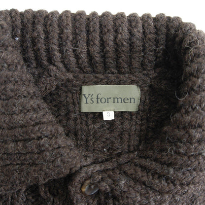 Y's for men Wool Knit Jacket Brown Size 3
