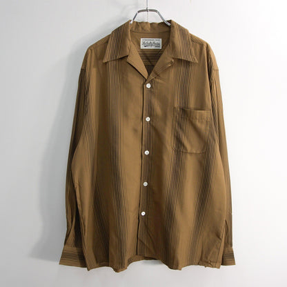 WACKO MARIA Rayon Stripe Open Collar Shirt Size M