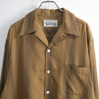 WACKO MARIA Rayon Stripe Open Collar Shirt Size M