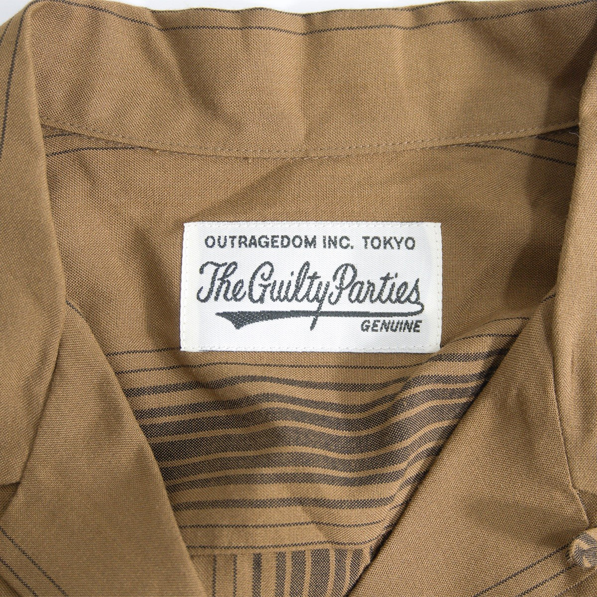 WACKO MARIA Rayon Stripe Open Collar Shirt Size M