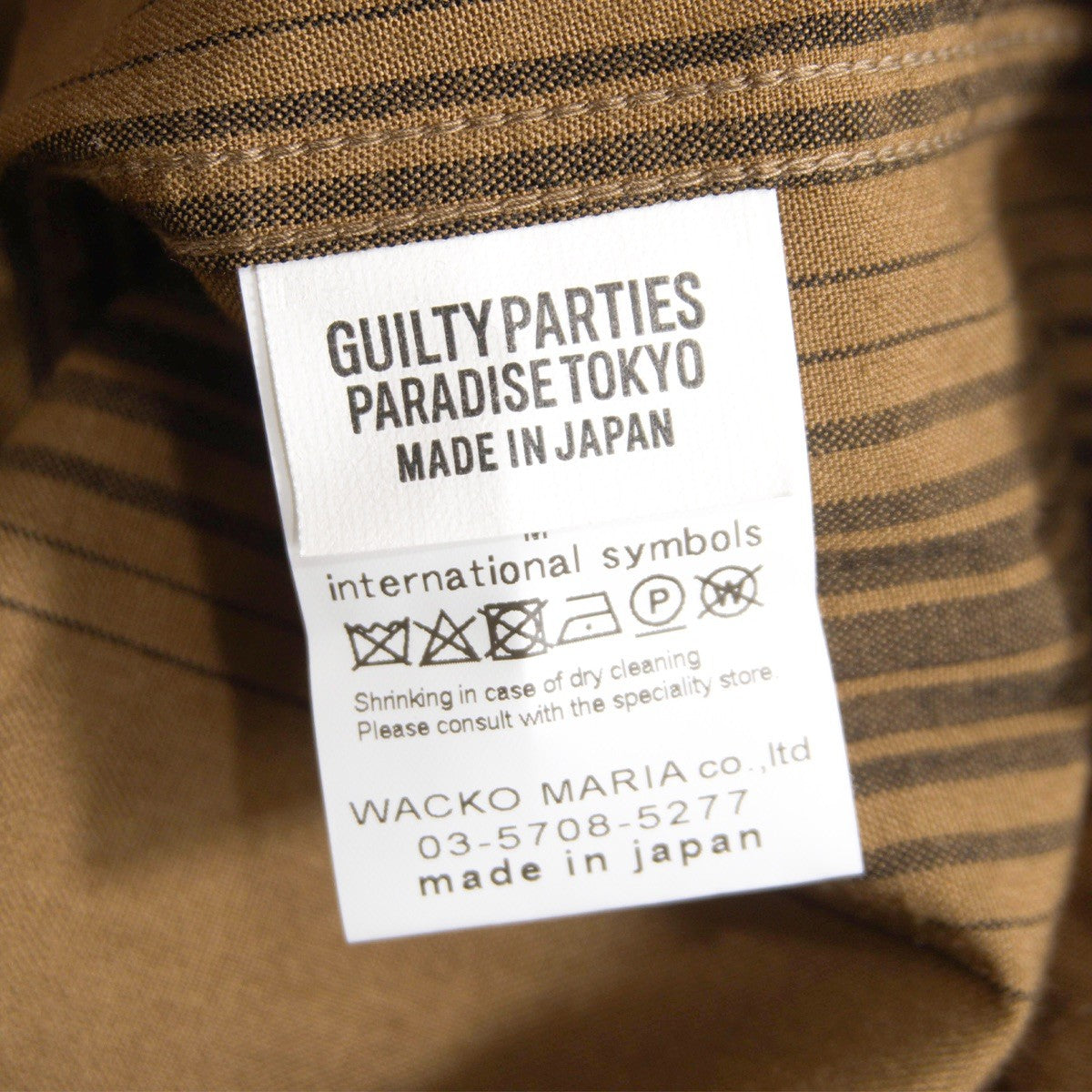 WACKO MARIA Rayon Stripe Open Collar Shirt Size M