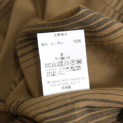 WACKO MARIA Rayon Stripe Open Collar Shirt Size M