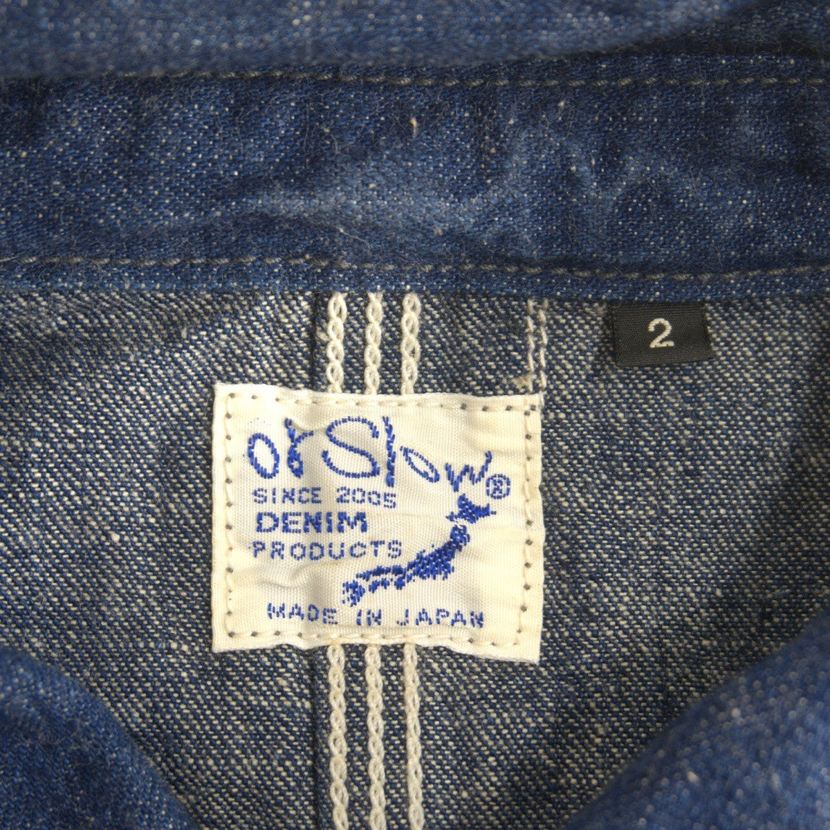 orSlow 50s Dark Indigo Denim Coverall Jacket Size 2