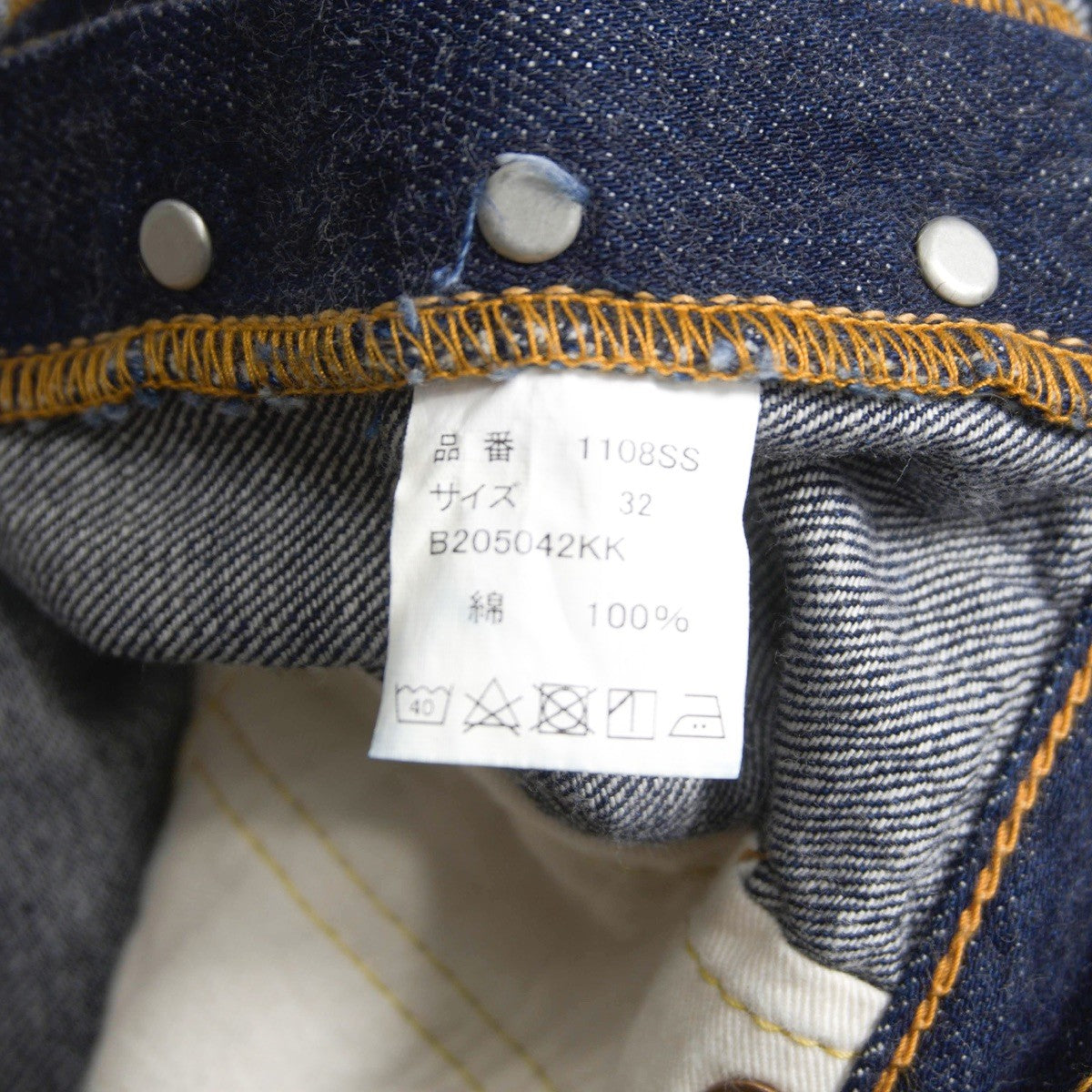 FULLCOUNT 08SS 1108SS Dark Indigo Slim Denim Size 32×32