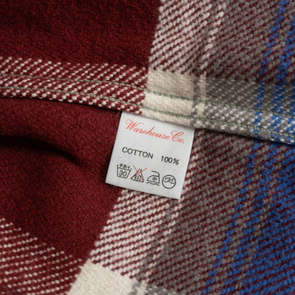 WAREHOUSE Gusseted Block Check Flannel Shirt Size L