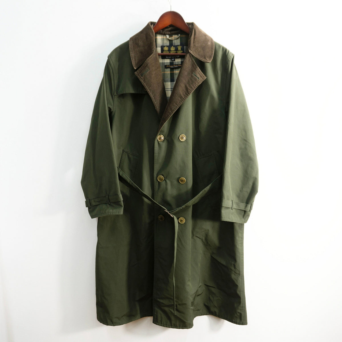 BARBOUR Non-Oil 2 Layer Trench Coat Khaki Size 40