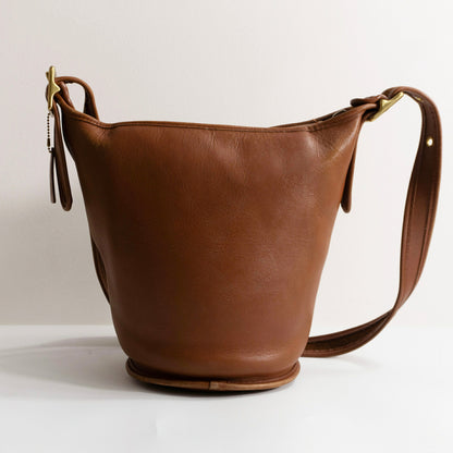 OLD COACH Bucket Leather Bag Brown