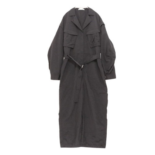 ETRE TOKYO 24SS Belted Nylon Jumpsuit Black Size S