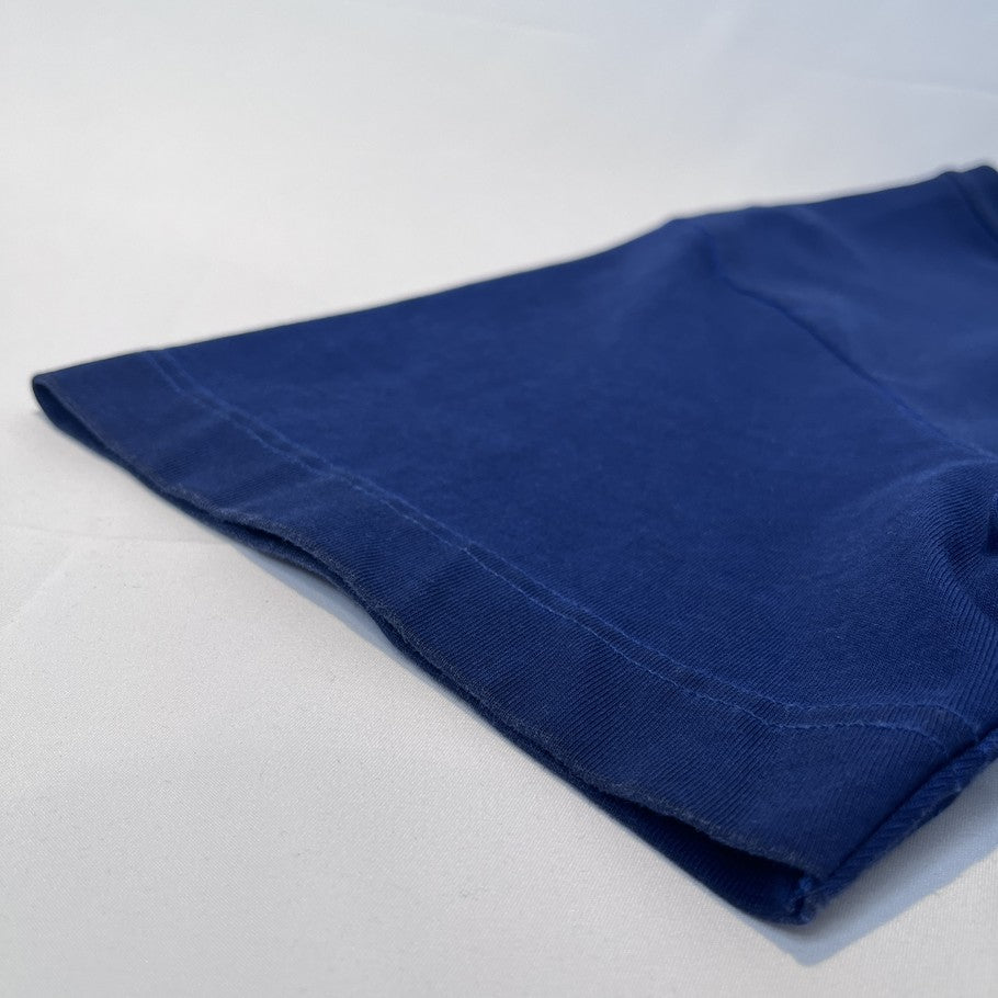 Alexander Wang Shiny Embossed Logo Blue T-Shirt Size L
