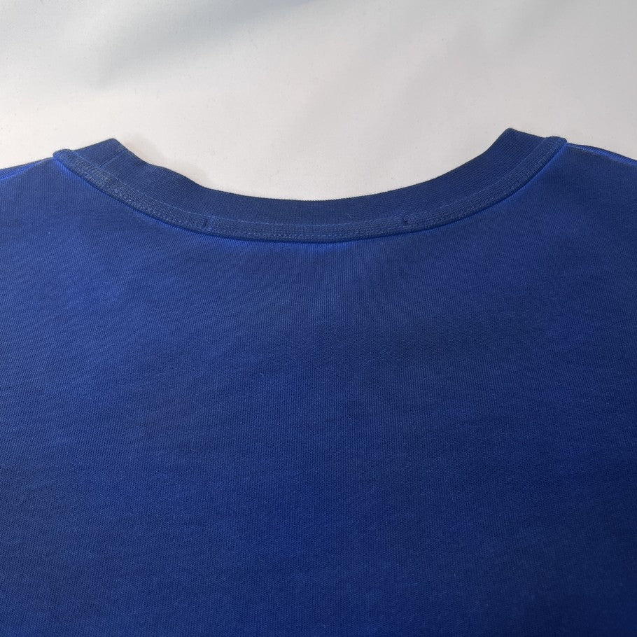 Alexander Wang Shiny Embossed Logo Blue T-Shirt Size L