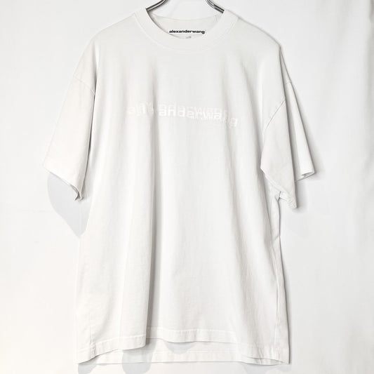 Alexander Wang Front Logo Oversized T-Shirt White Size XS