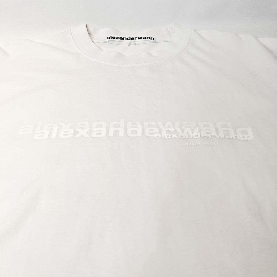 Alexander Wang Front Logo Oversized T-Shirt White Size XS
