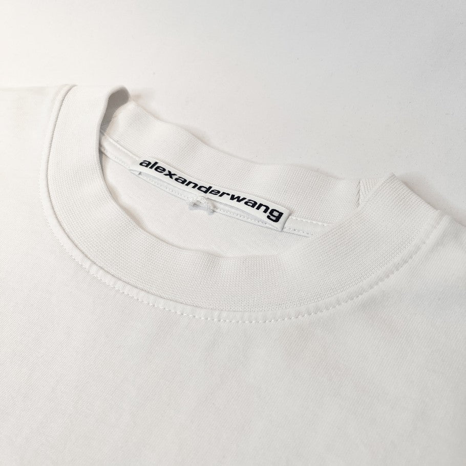 Alexander Wang Front Logo Oversized T-Shirt White Size XS
