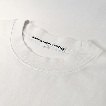 Alexander Wang Front Logo Oversized T-Shirt White Size XS