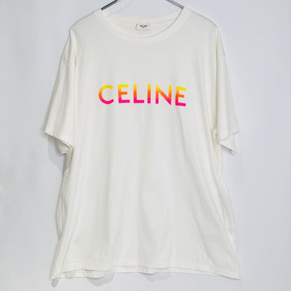 CELINE Gradation Logo Print T-Shirt White