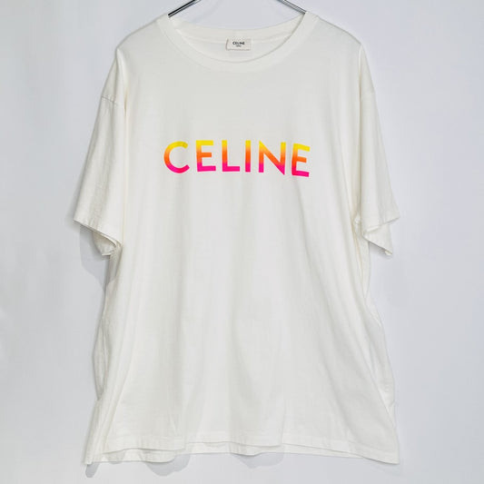 CELINE Gradation Logo Print T-Shirt White
