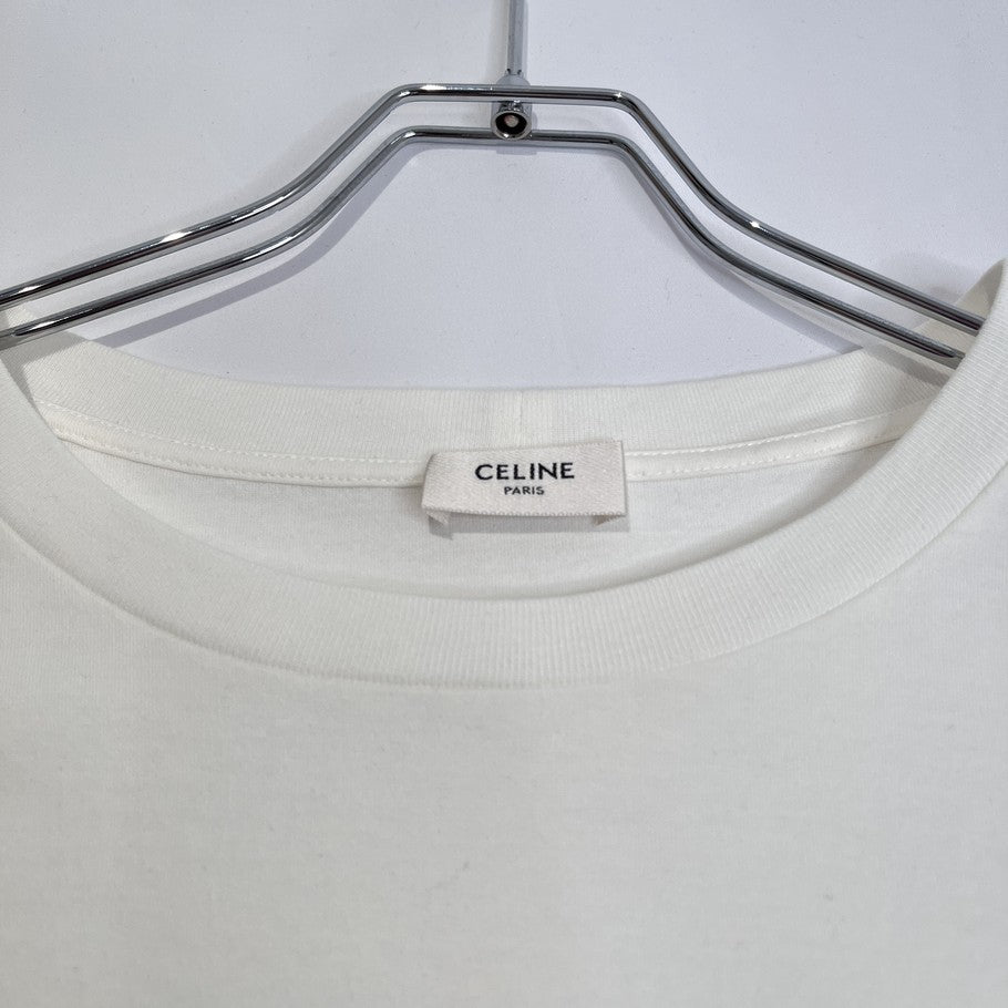 CELINE Gradation Logo Print T-Shirt White
