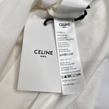 CELINE Gradation Logo Print T-Shirt White