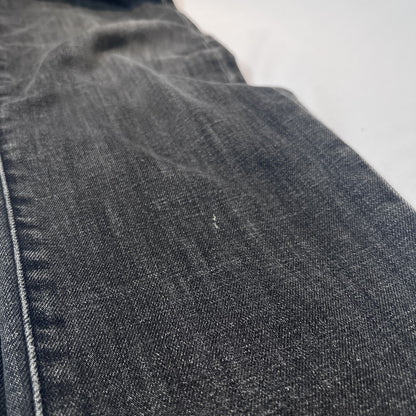 Dior Homme Button Fly Leather Patch Jeans Black Size 31