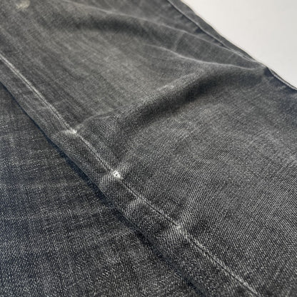 Dior Homme Button Fly Leather Patch Jeans Black Size 31