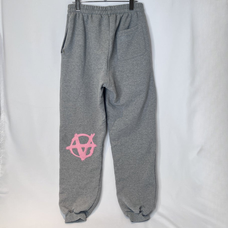 VETEMENTS Double Anarchy Logo Sweatpants Gray Size S