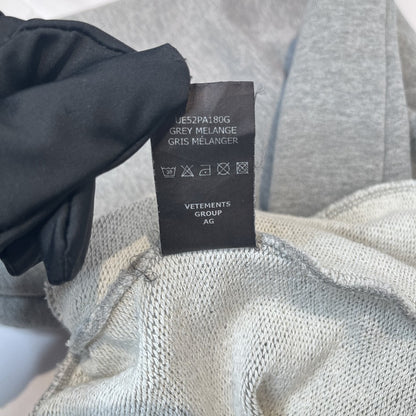 VETEMENTS Double Anarchy Logo Sweatpants Gray Size S