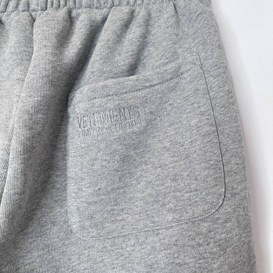 VETEMENTS Double Anarchy Logo Sweatpants Gray Size S