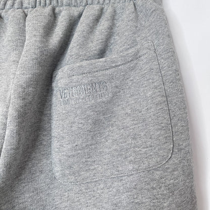 VETEMENTS Double Anarchy Logo Sweatpants Gray Size S
