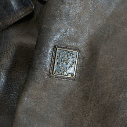 BELSTAFF Black Prince Vintage Leather Riders Jacket Size S
