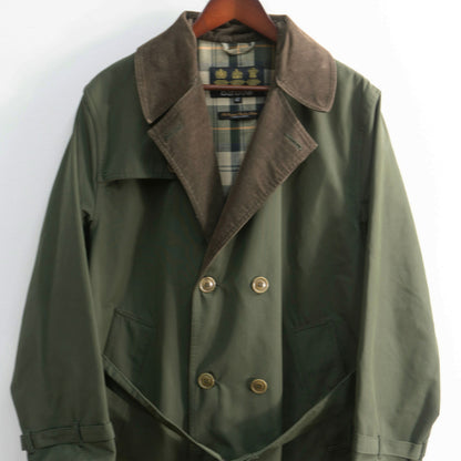 BARBOUR Non-Oil 2 Layer Trench Coat Khaki Size 40